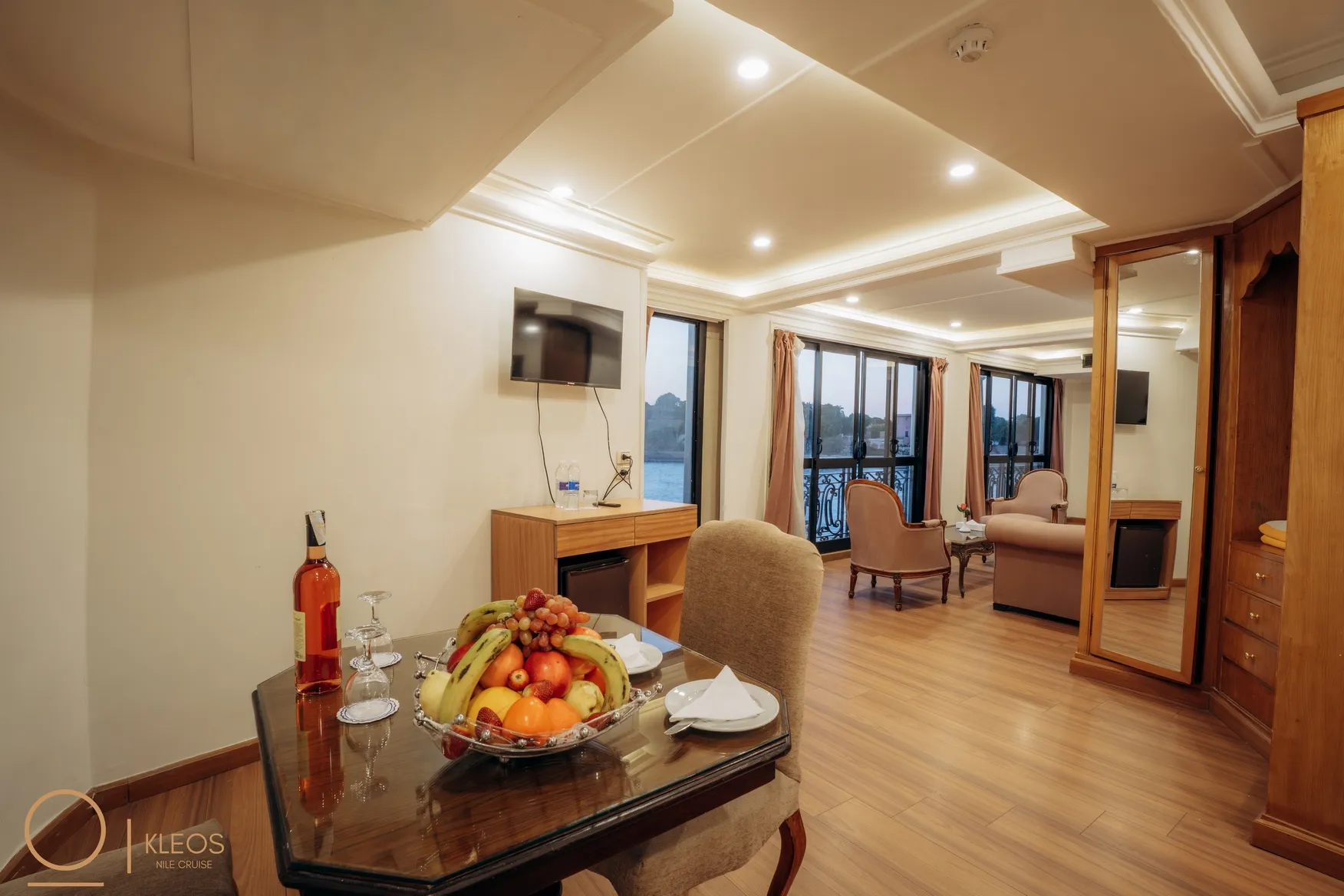 Lounge aboard the MS Kleos Nile Cruise Nile cruise